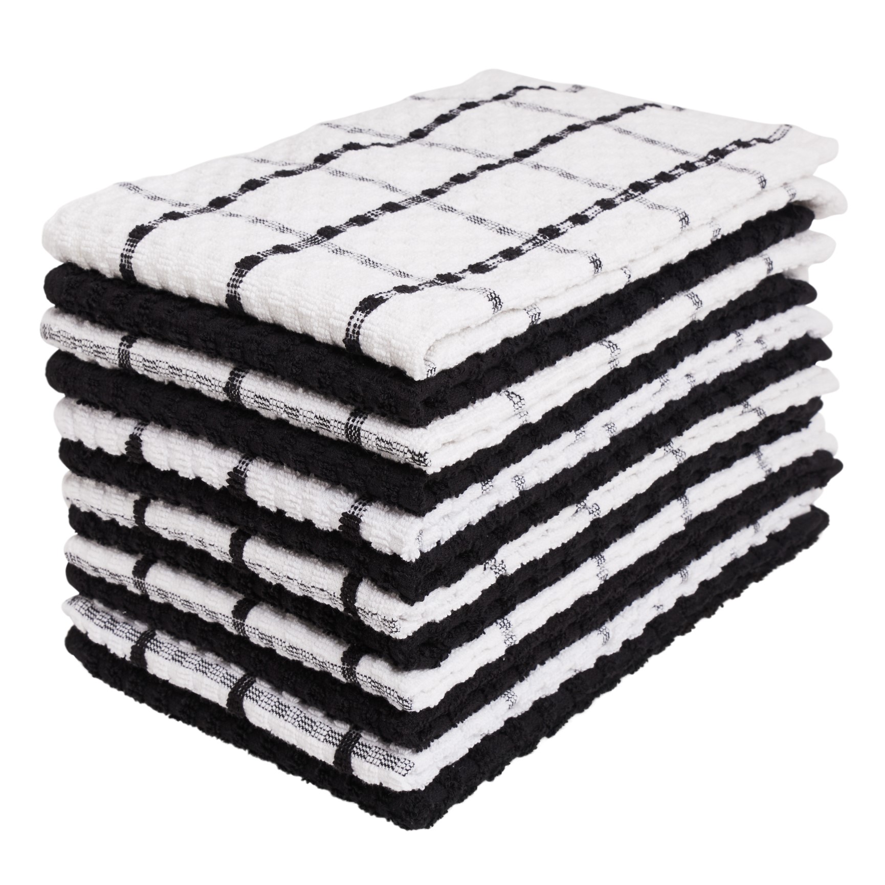Kitchen Towels – Dish Towels and Dish Cloths – Hand Towel and Dishcloths  Sets – Gray and Black – 100% Soft Ring Spun Combed Cotton – Great for  Cooking in Kitchen or